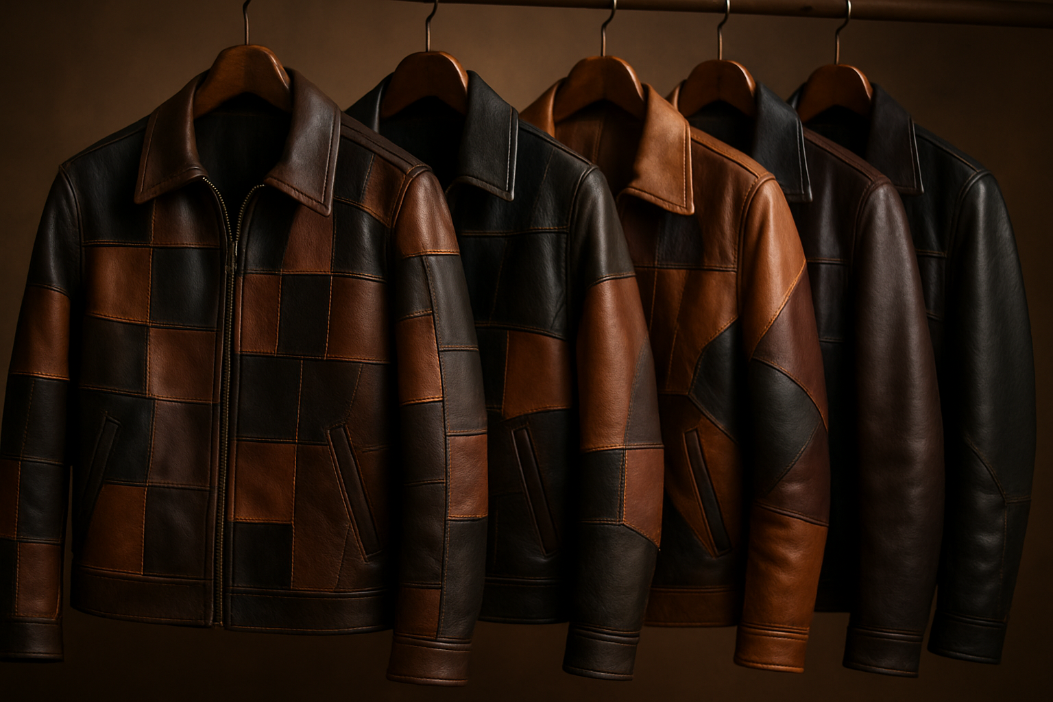 Patchwork Leather Jackets: Unique Statement Pieces